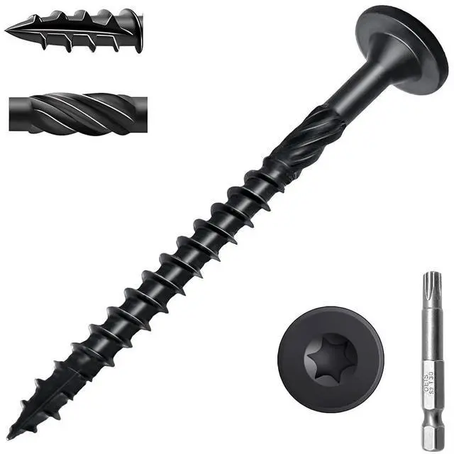 Main image of 8 Inch Wood Screws 150Pcs, Heavy Duty Deck Screws with T30 Star Drive Structural Screws for Timber/Log/Landscaping Wood (#14 x 8)