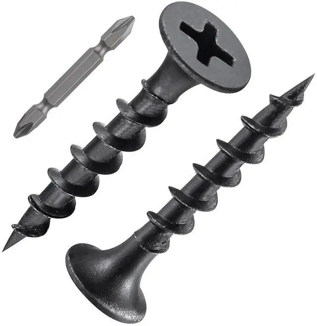 Main image of (15 pounds 4905 pcs)#6X1 Black Fastener Drywall Screws-Phillips with coarse Threaded tip, Black, Suitable for Drywall Slate, Wood, etc.