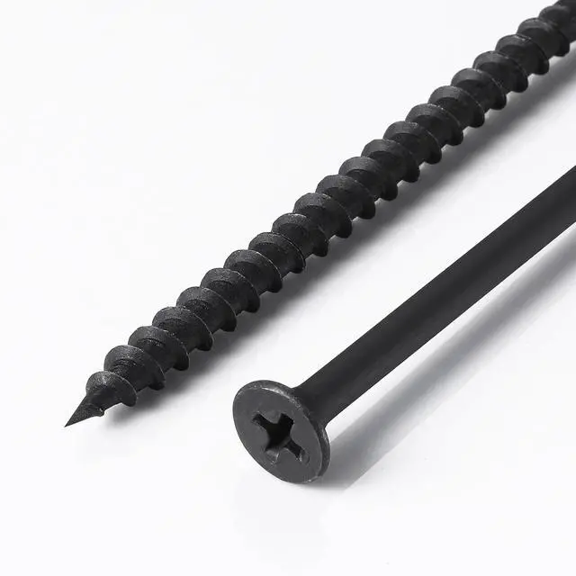 Alt view image 4 of 7 - (15 pounds 4905 pcs)#6X1 Black Fastener Drywall Screws-Phillips with coarse Threaded tip, Black, Suitable for Drywall Slate, Wood, etc.