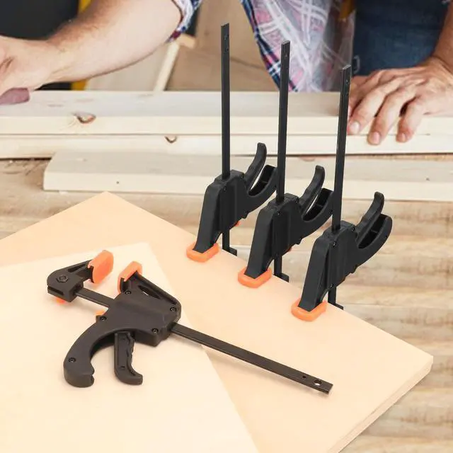 Alt view image 5 of 7 - 20 Pack 4 Inch F Bar Clamp, Medium Duty 70lbs One Handed Clamps/Spreader, Bar Clamps for Woodworking, Crafting, by