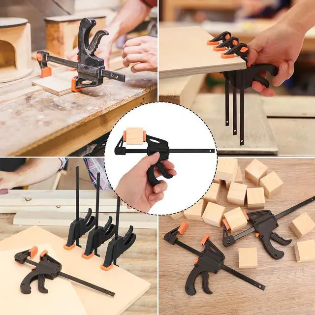 Alt view image 7 of 7 - 20 Pack 4 Inch F Bar Clamp, Medium Duty 70lbs One Handed Clamps/Spreader, Bar Clamps for Woodworking, Crafting, by