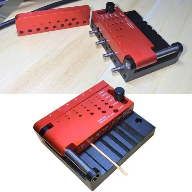 Alt view image 3 of 5 - Round Rod Center Locator Drill Guide Jig,Dowel Jig Kit Drill Guide Self Centering Jig Adjustment Punching Hole for Model Building Tool, Figure DIY Modification,Crafts on Glue Sticks