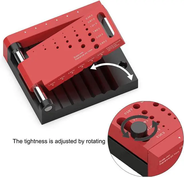 Alt view image 4 of 5 - Round Rod Center Locator Drill Guide Jig,Dowel Jig Kit Drill Guide Self Centering Jig Adjustment Punching Hole for Model Building Tool, Figure DIY Modification,Crafts on Glue Sticks