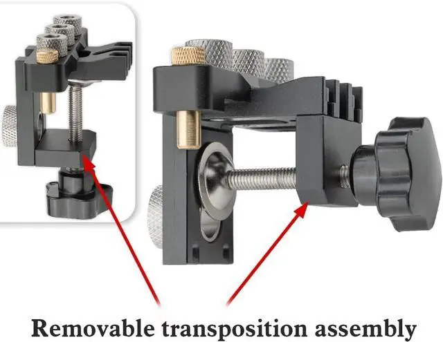 Alt view image 5 of 6 - 3-in-1 Dowel Jig Kit - Pocket Hole Jig with Adjustable Woodworking Drill Locator, 8/10/15mm Bits, Precision Guide for Furniture Assembly, DIY Projects, Durable Aluminum Alloy