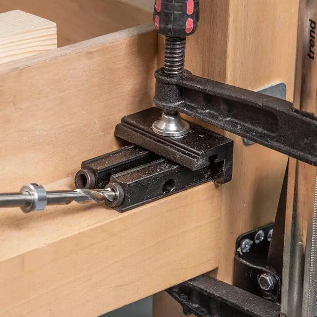 Alt view image 7 of 7 - Mini Twin Pocket Hole Jig with HSS Drill Bit & Depth Setting Collar, Square Drive Bit & Pocket Hole Screws Selection, PH/JIG/M