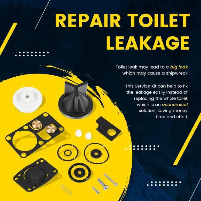 Alt view image 3 of 7 - Replacement for Jabsco 29045-2000 Marine Manual Toilet Service Kit Fit for 29090-2 & 29120-2 Series Toilet (1998 to 2007)