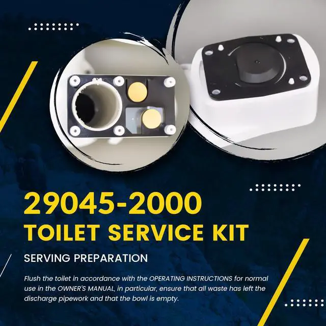 Alt view image 5 of 7 - Replacement for Jabsco 29045-2000 Marine Manual Toilet Service Kit Fit for 29090-2 & 29120-2 Series Toilet (1998 to 2007)