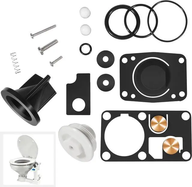 Main image of 29045 Replacement for Jabsco Twist N Lock Marine Manual Toilet Service Kits for 29090-2000 Compact & 29120-2000 Household Toilet Pump Assemblies 1998 1999 2000 2001 2002 2003 2004 2005 2006 2007