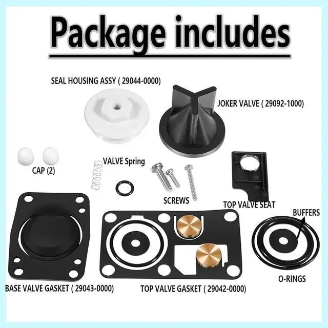 Alt view image 7 of 7 - 29045 Replacement for Jabsco Twist N Lock Marine Manual Toilet Service Kits for 29090-2000 Compact & 29120-2000 Household Toilet Pump Assemblies 1998 1999 2000 2001 2002 2003 2004 2005 2006 2007