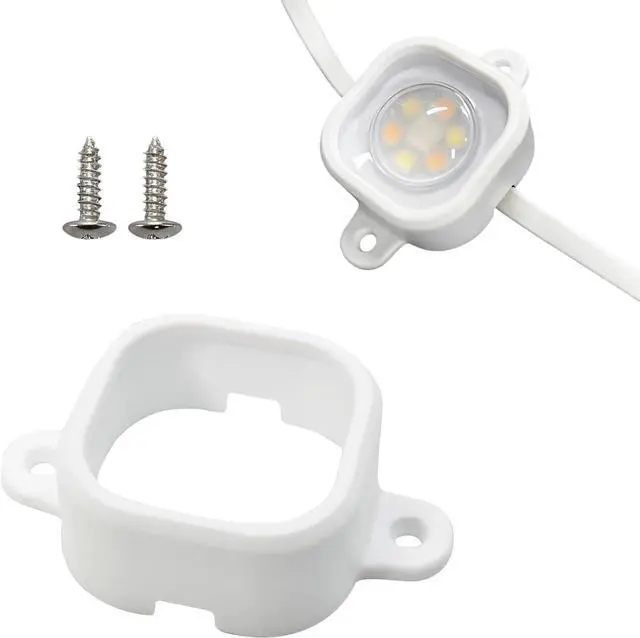 Main image of 120 Pcs Light Clips for Govee Outdoor Lights H706 with 240 Screws, Mounting Brackets for Govee Pro Permanent Outdoor Lights Extension, Install Firmly, No Adhesive Needed(White)