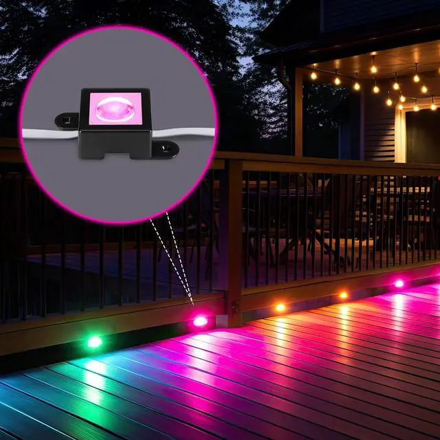 Alt view image 7 of 7 - 120 Light Clips for Govee H705 H805 with 240 Screws Mounting Clips Compatible with Govee Permanent Outdoor Lights Extension (Black)