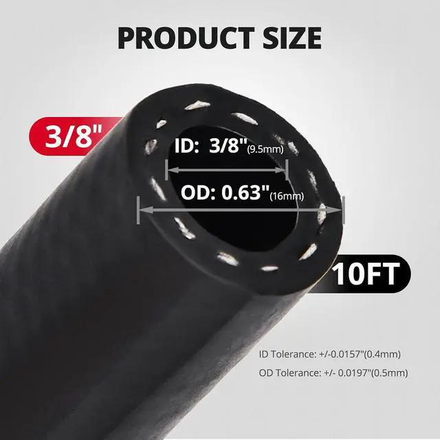 Alt view image 3 of 6 - 3/8" Transmission Oil Cooler Hose 10FT 250PSI SAE J1532