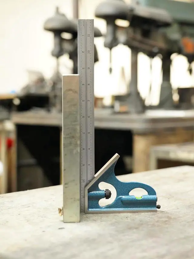 Alt view image 6 of 6 - 2-Piece Combination Square - 12" Machinist Blade (4R) with Cast Iron Square Head, Features Level Vial & Scribe Tool, Measuring Tool Metal Working, Carpentry, Woodworking, More - Made in USA