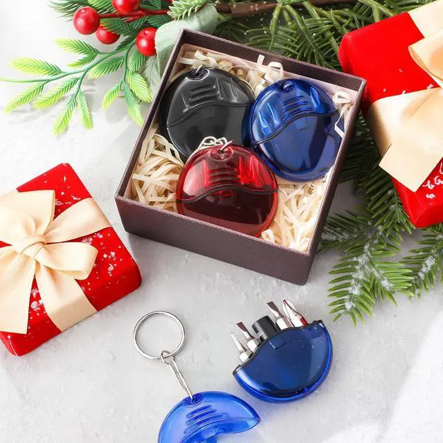 Alt view image 6 of 7 - 24 Pcs 4 in 1 Mini Screwdriver Keychain Set Dad Stocking Stuffers Bulk for Men Multitool Pocket Screwdriver Keychain Kit for Xmas Party Favor Birthday Gift Goodie Bag Filler (Red,Blue,Black)