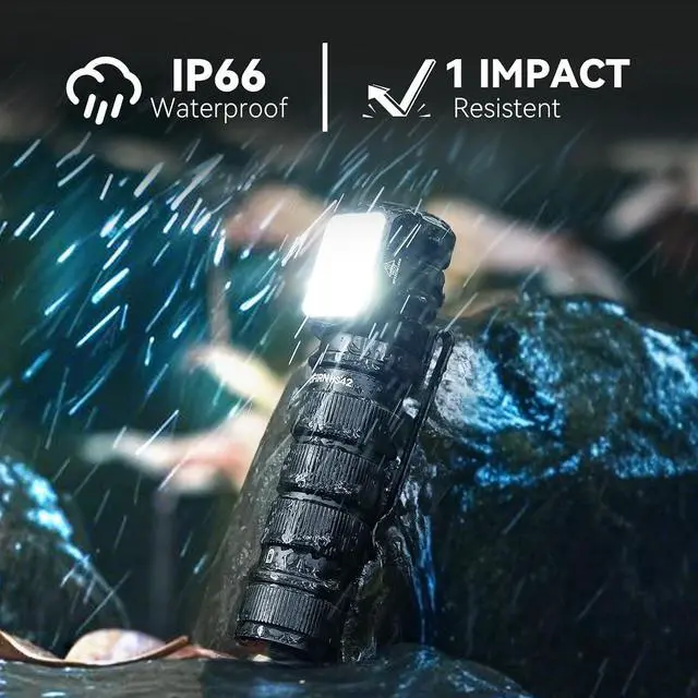 Alt view image 7 of 7 - Rechargeable Headlamp HS42 with Red Light Mode, Dual Clip, 2100 Lumen Ultra Bright LED Headlamp Type C Charging Port, IP66 Waterproof for Hiking, Outdoor Camping, and Automotive Maintenance