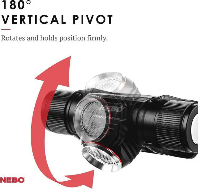 Alt view image 5 of 7 - Transcend Rechargeable Headlamp | 1000 Lumens, 5 Light Modes, Detachable Magnetic Work Light, Water Resistant, Bright LED Headlight for Hiking & Camping, Includes USB Charging Cable