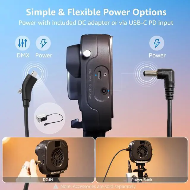 Alt view image 6 of 7 - amaran Halo 100x Portable Video Light,100W Bi-Color COB Light | CRI 96+, TLCI 97+ APP Control 2,700K-6,500K Bowens Mount LED Studio Lighting for YouTube Vlog Recording Photography Light