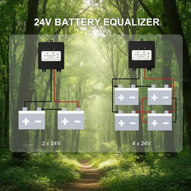 Alt view image 4 of 6 - HA01 Battery Equalizer LED Display for N x 12V Batteries Balancer 24V 48 V Voltage Balance Battery Charger Regulators Series Parallel,Optimizing Current 0-5A