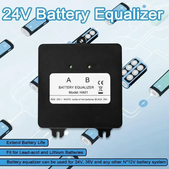 Alt view image 6 of 6 - HA01 Battery Equalizer LED Display for N x 12V Batteries Balancer 24V 48 V Voltage Balance Battery Charger Regulators Series Parallel,Optimizing Current 0-5A