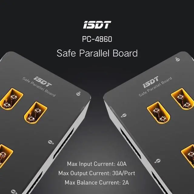 Alt view image 7 of 7 - PC-4860s Lipo Battery Charge Board,1-8S XT60 Safe Parallel Charge Board Balance Charging Plate for RC Battery Charger Lithium Batteries(4 Channels)