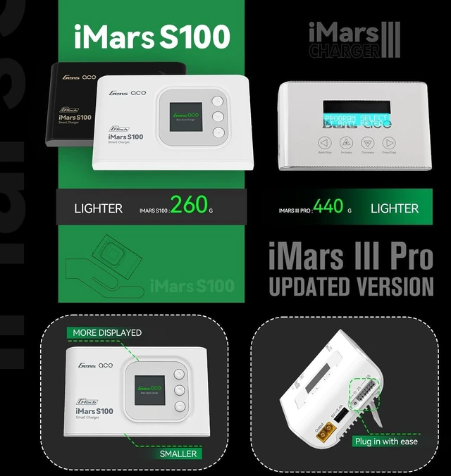 Alt view image 6 of 7 - Imars S100 G-Tech Series 100W LiPo Battery Charger (Black)