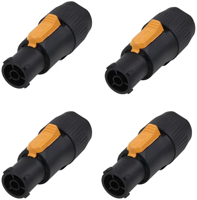 Alt view image 2 of 7 - IP65 PowerCon True Outdoor Waterproof Power Connector 20A 250V Black Heavy Duty Reliable Electrical Connection for DJ Equipment Stage Lighting Sound Systems 8PCS
