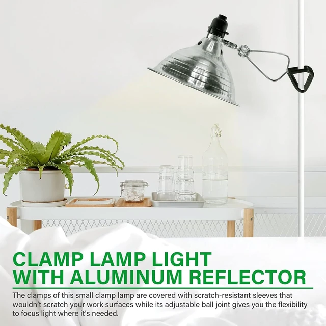 Alt view image 7 of 7 - 6-Pack Clamp Lamp with 8.5 Inch Aluminum Reflector, 150W E26 Max, 6FT Cord