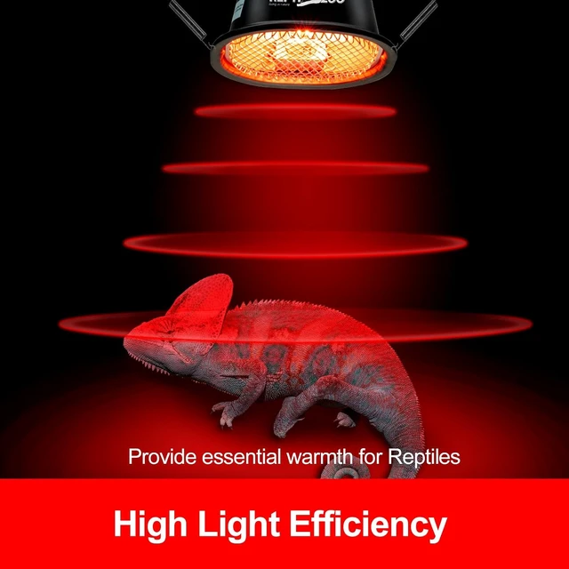 Alt view image 4 of 7 - G9 Reptile Infrared Heat Lamp Combo Kit, 50W UVA Basking Red Bulb & Low-Profile Tank Hood