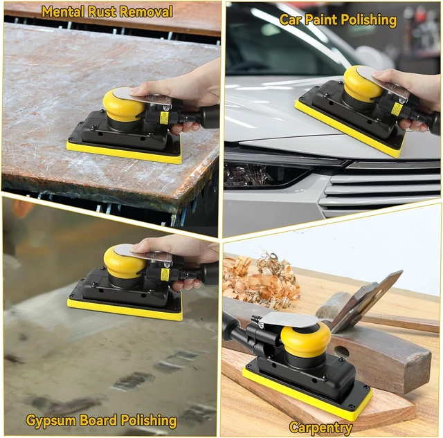 Alt view image 4 of 7 - Pneumatic Random Orbital Sander, 70mm x 198mm, 1/8" Orbit