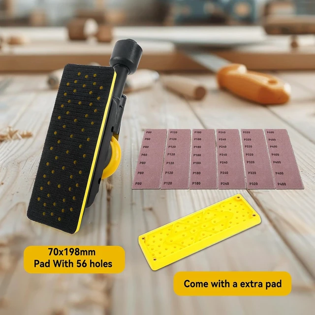 Alt view image 5 of 7 - Pneumatic Random Orbital Sander, 70mm x 198mm, 1/8" Orbit