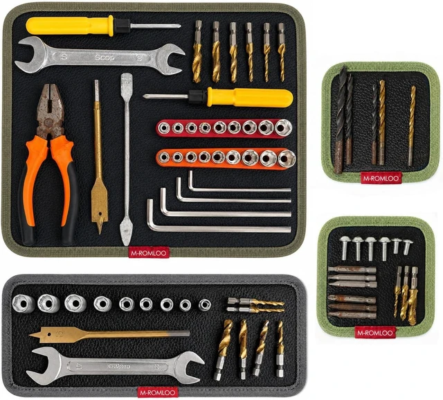 Main image of 4-Pack Dual-Sided Magnetic Tool Mat Screw Holder for Mechanics
