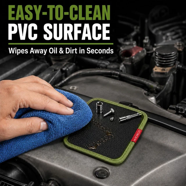 Alt view image 7 of 7 - 4-Pack Dual-Sided Magnetic Tool Mat Screw Holder for Mechanics