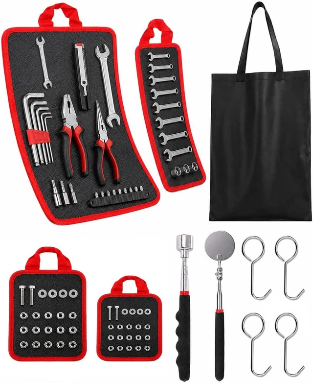 Main image of Magnetic Tool Mat Set with 4 Flexible Pads & Telescoping Pickup Tool, for Mechanics Garage & Auto Repair