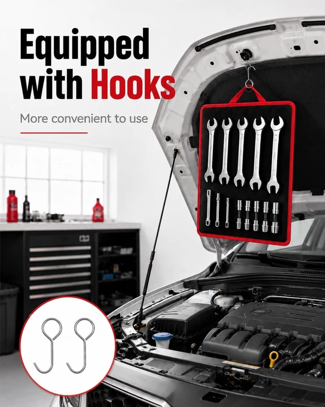 Alt view image 6 of 7 - Magnetic Tool Mat Set with 4 Flexible Pads & Telescoping Pickup Tool, for Mechanics Garage & Auto Repair