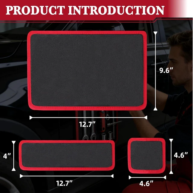 Alt view image 3 of 7 - 3-Piece Heavy Duty Magnetic Tool Mat with Flexible Tray for Garage, Workshop & Auto Repair