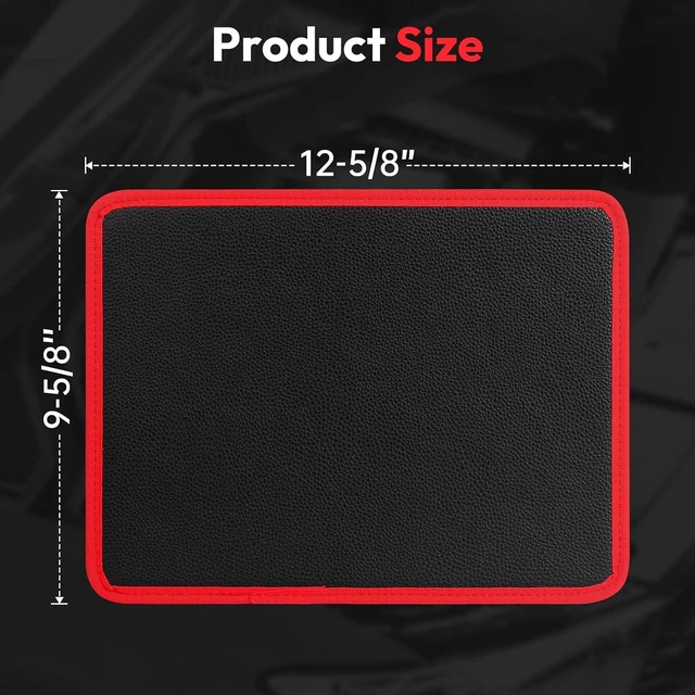 Alt view image 2 of 7 - 40lb Flexible Magnetic Tool Mat, Non-Slip PVC Surface, 12-5/8" x 9-5/8", 2-Pack