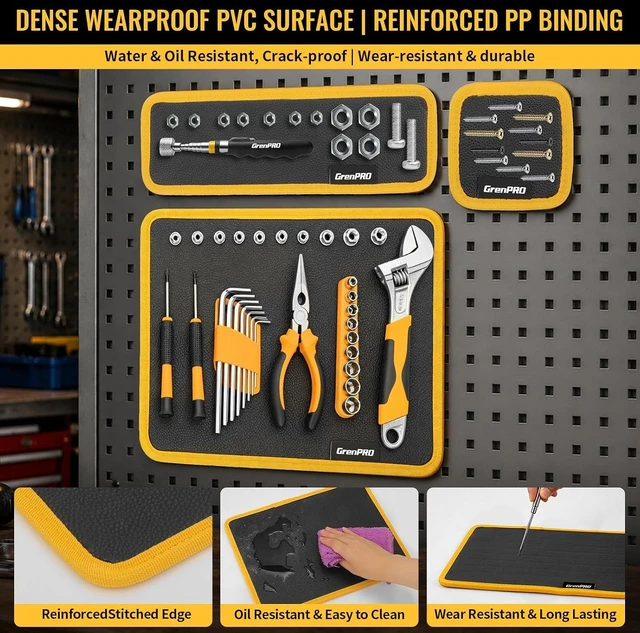 Alt view image 5 of 6 - 4-Pack Magnetic Tool Mat with Telescoping Pickup Tool & Parts Organizer