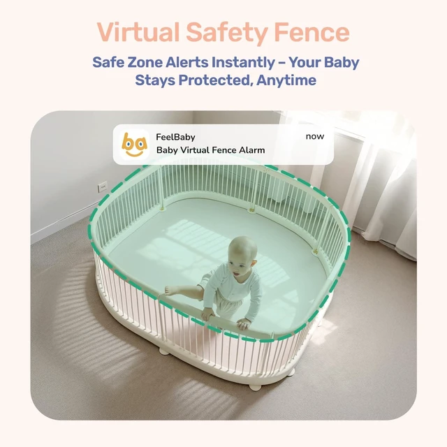 Alt view image 4 of 7 - 1080P WiFi Baby Monitor with Camera & Audio, 4" Screen, PTZ 360°