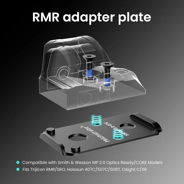 Alt view image 2 of 7 - Adapter Plate for Smith & Wesson M&P 2.0 Optics Ready/CORE