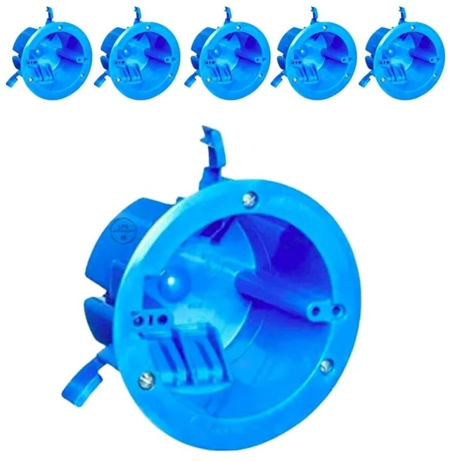 Main image of 6-Pack PVC Round Old Work Ceiling Electrical Box, 3" Dia 1-Gang, Supports up to 6lbs