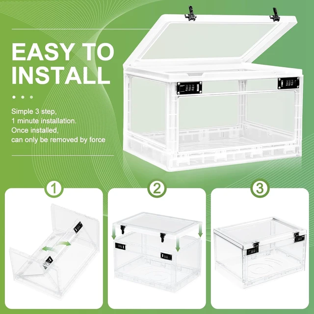 Alt view image 5 of 7 - Large Lockable Medicine Box for Phone/Tablet & Snacks, Childproof First Aid Cabinet