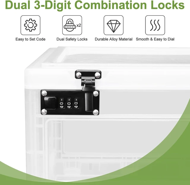 Alt view image 4 of 7 - Large Lockable Medicine Box for Phone/Tablet & Snacks, Childproof First Aid Cabinet