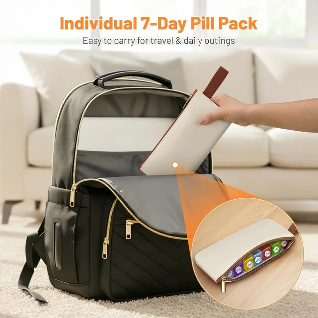 Alt view image 6 of 7 - 31-Day Monthly Pill Organizer, 3 Times a Day, AM/PM Pill Box
