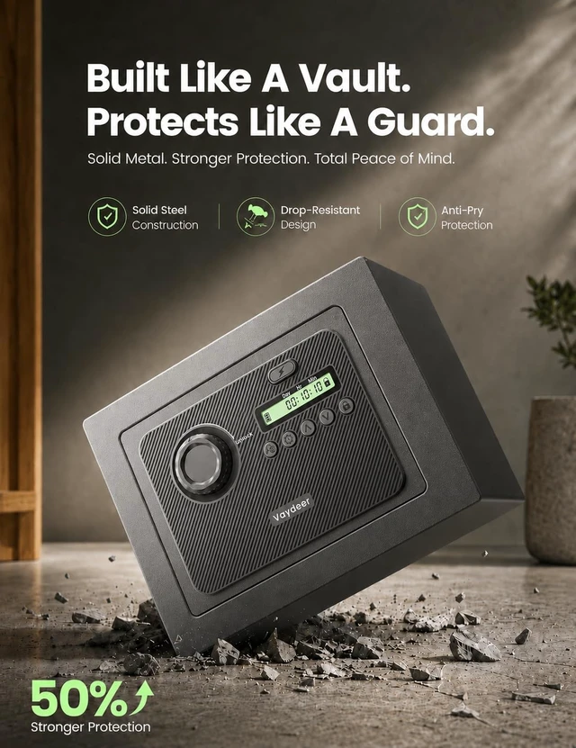 Alt view image 3 of 7 - Metal Timed Lock Box with 99-Day Timer, Large Capacity
