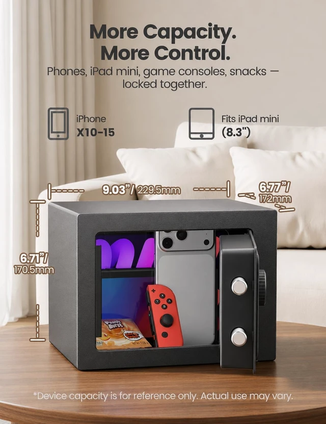 Alt view image 4 of 7 - Metal Timed Lock Box with 99-Day Timer, Large Capacity
