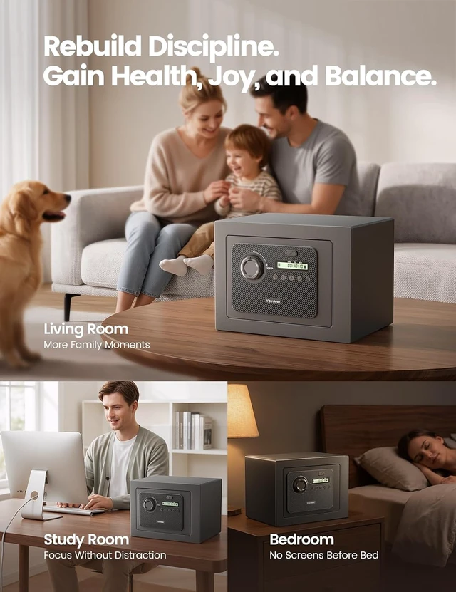 Alt view image 5 of 7 - Metal Timed Lock Box with 99-Day Timer, Large Capacity