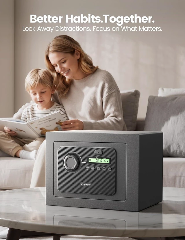 Alt view image 6 of 7 - Metal Timed Lock Box with 99-Day Timer, Large Capacity