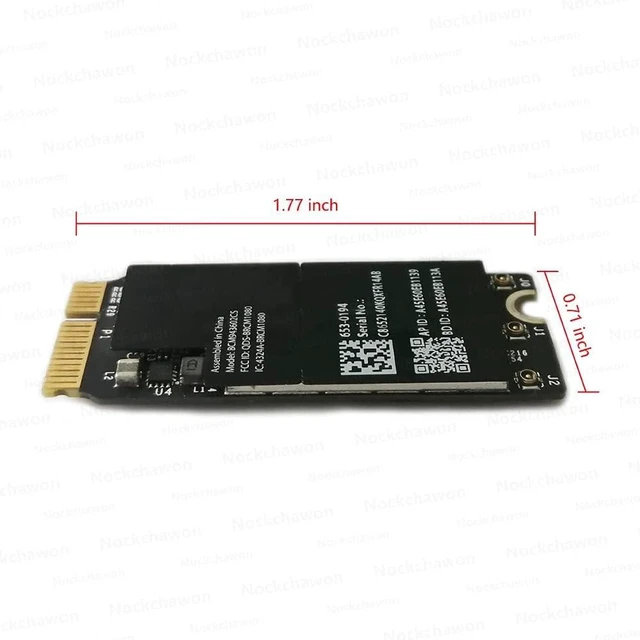 Alt view image 2 of 6 - BCM943602CS Bluetooth 4.0 WiFi Card Replacement for MacBook Pro Retina 13" & 15" A1398/A1502