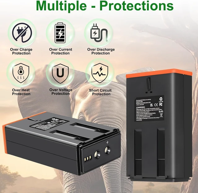 Alt view image 6 of 7 - 4-Pack 4000mAh Rechargeable Batteries for Moultrie Edge, Edge PRO, Edge 2 & Edge 2 PRO Trail Cameras