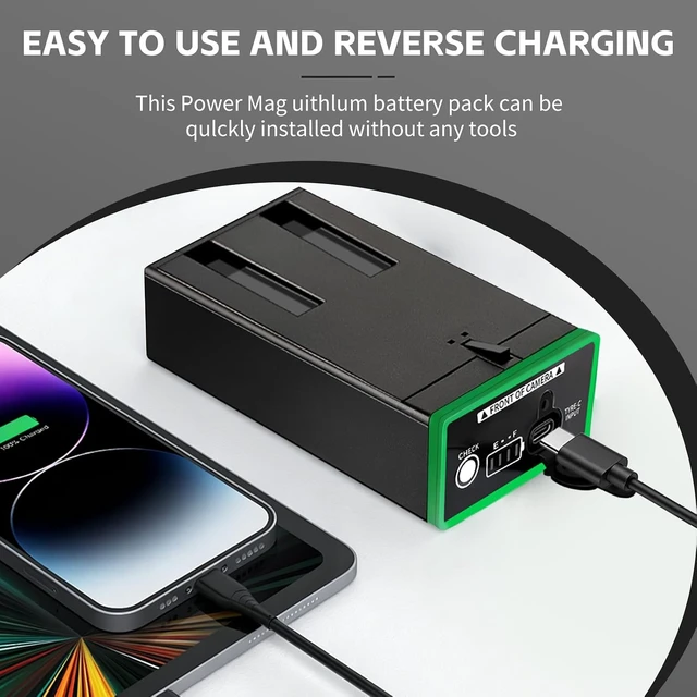 Alt view image 3 of 7 - 3-Pack 5000mAh USB-C Battery for Moultrie Edge Cellular Trail Cameras